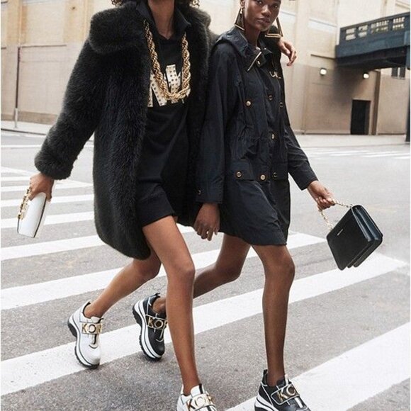 MICHAEL KORS Cortlandt Embellished Leather Platform Trainer - Picture 4 of 4